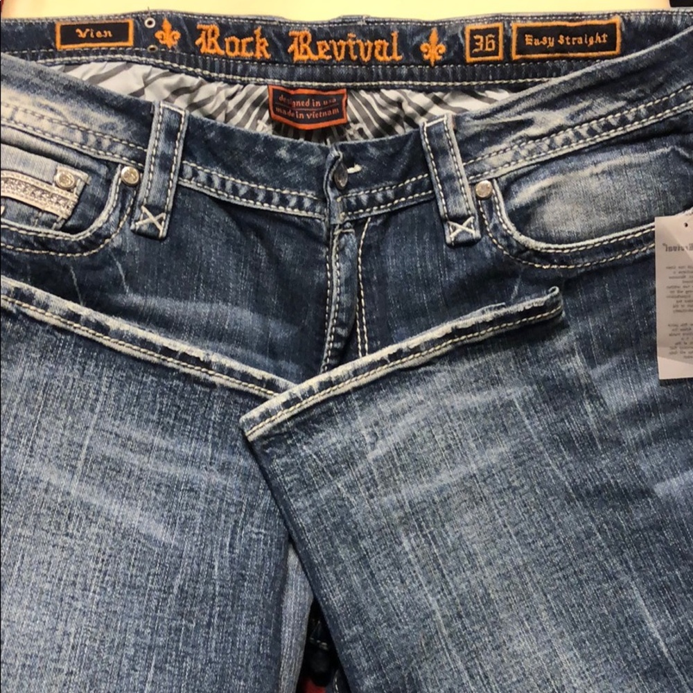 Rock Revival Blue Straight Leg Jeans